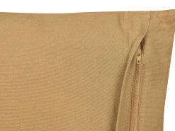 Beliani Koristetyyny Puuvilla Hiekanruskea/Valkoinen 45 X 45 Cm 2 Kpl Salix Store