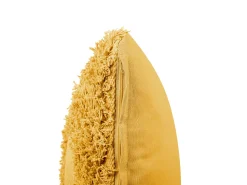 Beliani Koristetyyny Puuvilla Keltainen 45 X 45 Cm Rhoeo Store