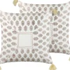 Beliani Koristetyyny Puuvilla Monivarinen 45 X 45 Cm 2 Kpl Setosa Discount