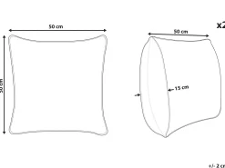 Beliani Koristetyyny Puuvilla Monivarinen Geometrinen Kuvio 50 X 50 Cm 2 Kpl Souk Flash Sale