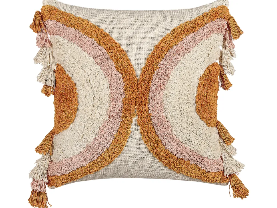 Beliani Koristetyyny Puuvilla Monivarinen 45 X 45 Cm 2 Kpl Lablab Cheap