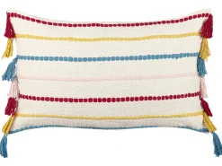 Beliani Koristetyyny Puuvilla Monivarinen 40 X 60 Cm Agave Fashion