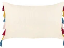 Beliani Koristetyyny Puuvilla Monivarinen 40 X 60 Cm Agave Fashion