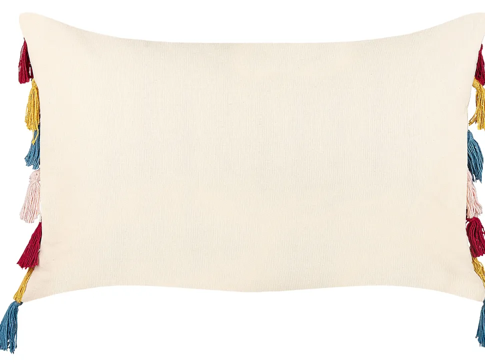 Beliani Koristetyyny Puuvilla Monivarinen 40 X 60 Cm Agave Fashion