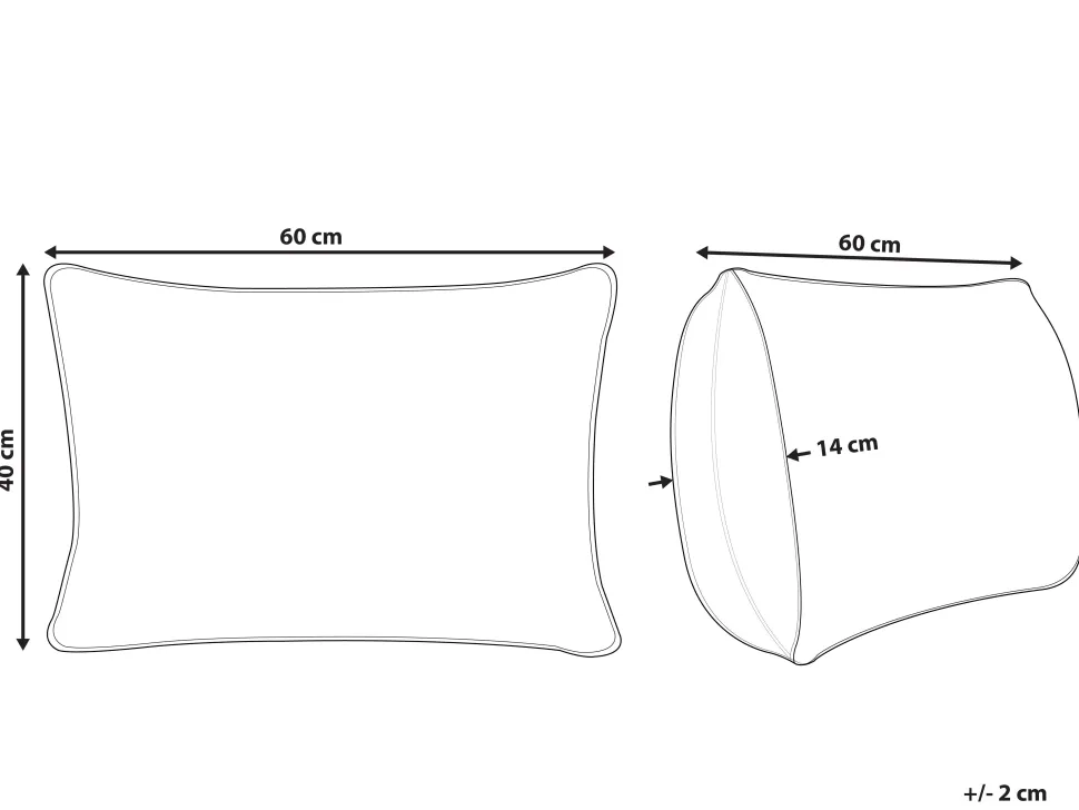 Beliani Koristetyyny Puuvilla Monivarinen 40 X 60 Cm Agave Fashion