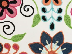 Beliani Koristetyyny Puuvilla Monivarinen Kirjailtu 50 X 50 Cm 2 Kpl Bahraich Hot