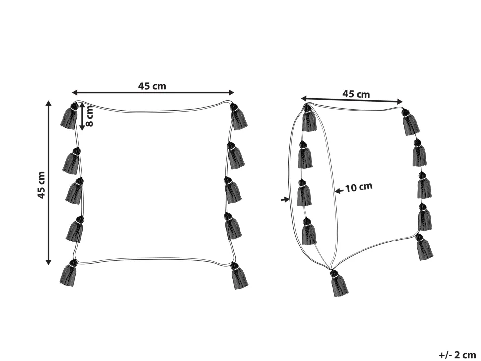 Beliani Koristetyyny Puuvilla Monivarinen 45 X 45 Cm Bouvardia Sale