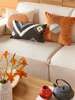 Beliani Koristetyyny Puuvilla Musta Tuftattu 30 X 50 Cm 2 Kpl Viburnum Online