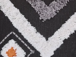 Beliani Koristetyyny Puuvilla Musta Tuftattu 30 X 50 Cm Viburnum Cheap