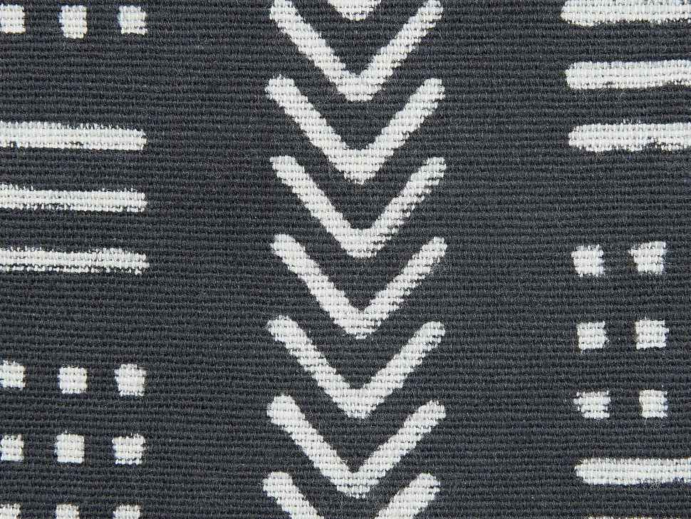 Beliani Koristetyyny Puuvilla Musta/Valkoinen 45 X 45 Cm Benzoin Cheap