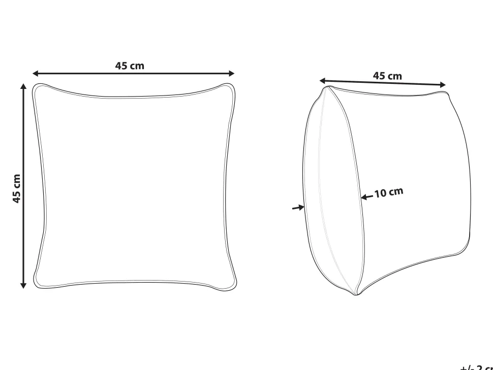 Beliani Koristetyyny Puuvilla Musta/Valkoinen 45 X 45 Cm Benzoin Cheap