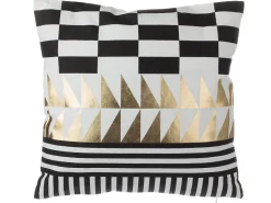 Beliani Koristetyyny Puuvilla Mustavalkoinen 45 X 45 Cm 2 Kpl Dalia Sale