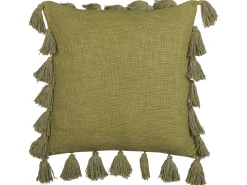 Beliani Koristetyyny Puuvilla Oliivinvihrea 45 X 45 Cm 2 Kpl Lynchis Store