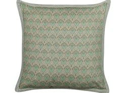 Beliani Koristetyyny Puuvilla Oliivinvihrea 45 X 45 Cm 2 Kpl Pictus Fashion