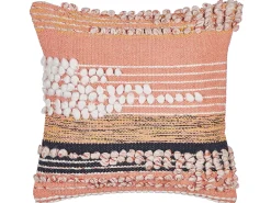 Beliani Koristetyyny Puuvilla Oranssi 45 X 45 Cm 2 Kpl Deutzia New