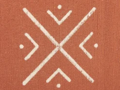 Beliani Koristetyyny Puuvilla Oranssi/Valkoinen 45 X 45 Cm Vitis Fashion