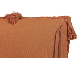 Beliani Koristetyyny Puuvilla Oranssi Tuftattu 45 X 45 Cm 2 Kpl Avium Best Sale