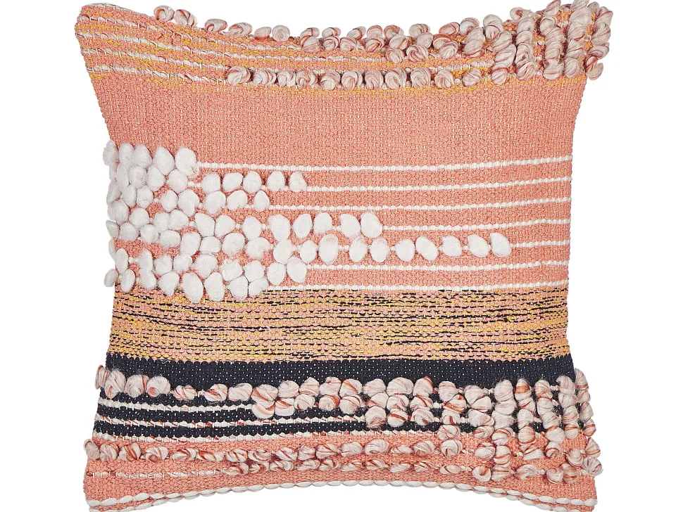 Beliani Koristetyyny Puuvilla Oranssi 45 X 45 Cm Deutzia Sale