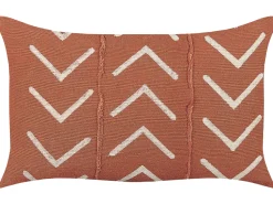 Beliani Koristetyyny Puuvilla Oranssi 35 X 55 Cm 2 Kpl Albium Cheap