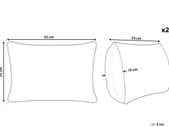 Beliani Koristetyyny Puuvilla Oranssi 35 X 55 Cm 2 Kpl Albium Cheap