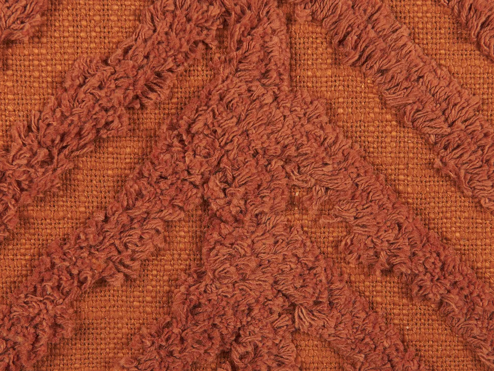 Beliani Koristetyyny Puuvilla Oranssi Tuftattu 45 X 45 Cm Lewisia Flash Sale