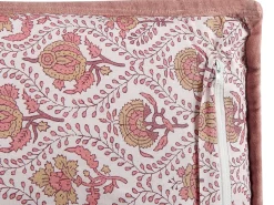 Beliani Koristetyyny Puuvilla Punainen/Valkoinen 45 X 45 Cm 2 Kpl Picea Hot