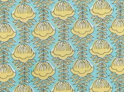 Beliani Koristetyyny Puuvilla Sininen/Keltainen 45 X 45 Cm Wakegi Hot