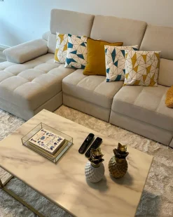 Beliani Koristetyyny Puuvilla Sininen 45 X 45 Cm 2 Kpl Clarkia Shop