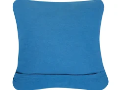 Beliani Koristetyyny Puuvilla Sininen Makramee 45 X 45 Cm Karatas Fashion