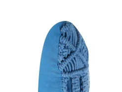 Beliani Koristetyyny Puuvilla Sininen Makramee 45 X 45 Cm Karatas Fashion