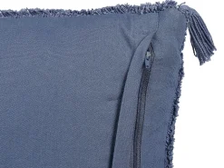 Beliani Koristetyyny Puuvilla Sininen Tuftattu 45 X 45 Cm Avium Online