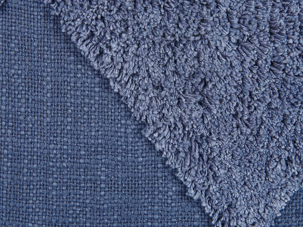 Beliani Koristetyyny Puuvilla Sininen Tuftattu 45 X 45 Cm Avium Online