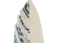 Beliani Koristetyyny Puuvilla Sininen/Beige Geometrinen Kuvio 50 X 50 Cm 2 Kpl Safi Flash Sale