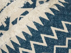 Beliani Koristetyyny Puuvilla Sininen/Beige Geometrinen Kuvio 50 X 50 Cm 2 Kpl Safi Flash Sale