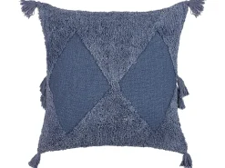 Beliani Koristetyyny Puuvilla Sininen Tuftattu 45 X 45 Cm 2 Kpl Avium Online