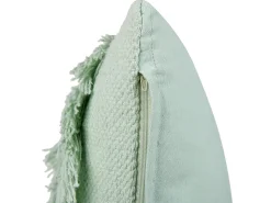 Beliani Koristetyyny Puuvilla Vaaleanvihrea 45 X 45 Cm 2 Kpl Bacopa Hot