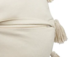 Beliani Koristetyyny Puuvilla Vaalea Beige 45 Cm Madia Hot