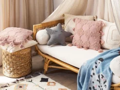 Beliani Koristetyyny Puuvilla Vaaleanpunainen 45 X 45 Cm 2 Kpl Torenia Clearance