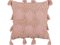 Beliani Koristetyyny Puuvilla Vaaleanpunainen 45 X 45 Cm 2 Kpl Torenia Clearance