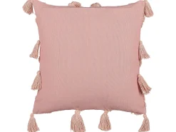 Beliani Koristetyyny Puuvilla Vaaleanpunainen 45 X 45 Cm 2 Kpl Torenia Clearance
