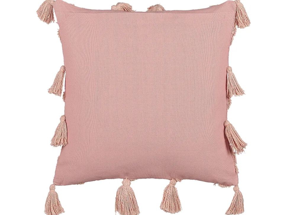 Beliani Koristetyyny Puuvilla Vaaleanpunainen 45 X 45 Cm 2 Kpl Torenia Clearance