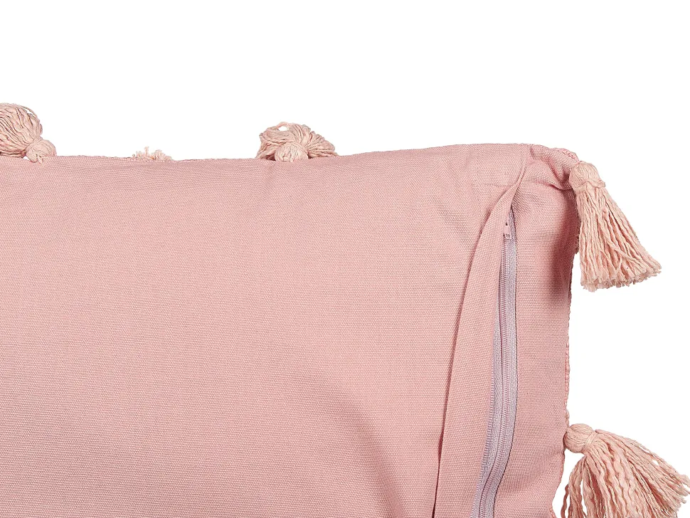 Beliani Koristetyyny Puuvilla Vaaleanpunainen 45 X 45 Cm 2 Kpl Torenia Clearance