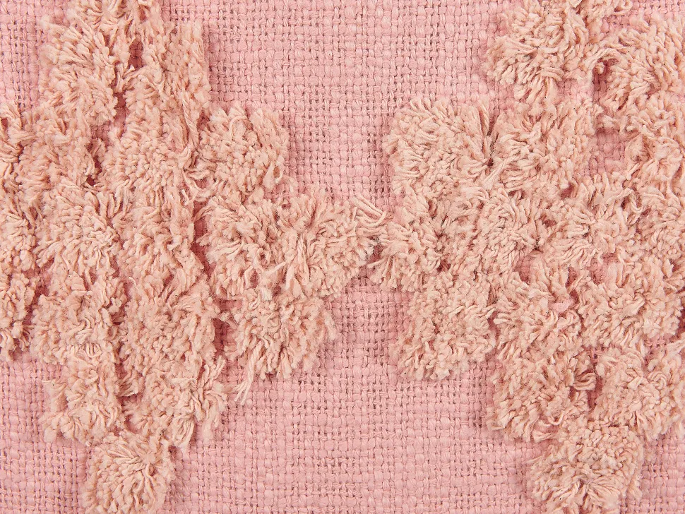 Beliani Koristetyyny Puuvilla Vaaleanpunainen 45 X 45 Cm 2 Kpl Torenia Clearance