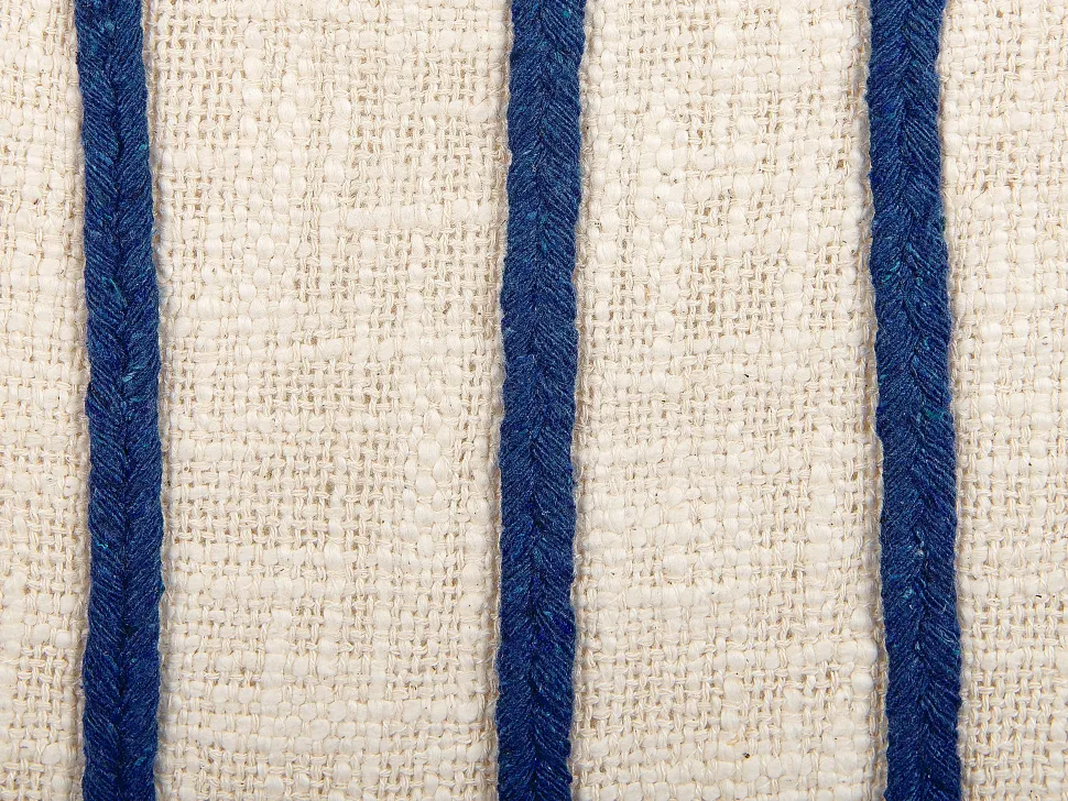 Beliani Koristetyyny Puuvilla Vaalea Beige/Laivastonsininen 45 X 45 Cm 2 Kpl Pleione Online