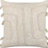 Beliani Koristetyyny Puuvilla Vaalea Beige 45 X 45 Cm Pleione Clearance