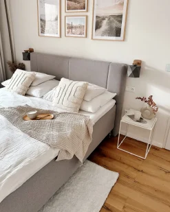 Beliani Koristetyyny Puuvilla Vaalea Beige 45 X 45 Cm Pleione Clearance