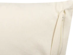 Beliani Koristetyyny Puuvilla Vaalea Beige/Musta 45 X 45 Cm Cercis Cheap