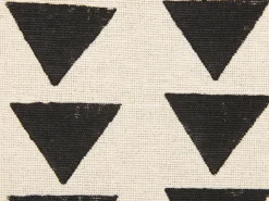 Beliani Koristetyyny Puuvilla Vaalea Beige/Musta 45 X 45 Cm Cercis Cheap