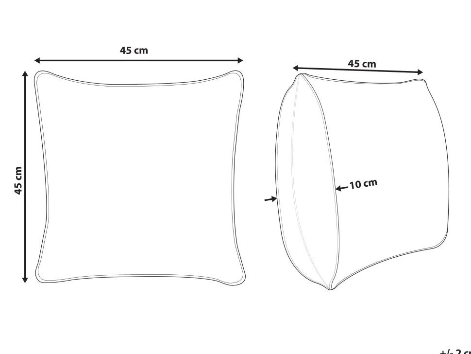 Beliani Koristetyyny Puuvilla Vaalea Beige/Musta 45 X 45 Cm Cercis Cheap