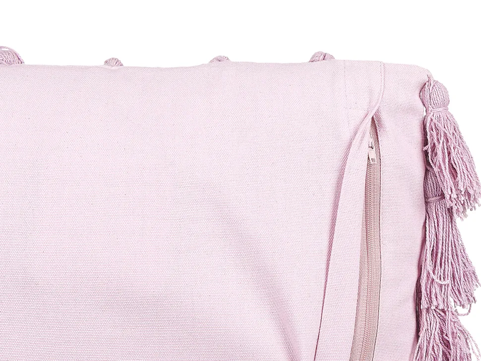 Beliani Koristetyyny Puuvilla Vaaleanpunainen 45 X 45 Cm 2 Kpl Lynchis Sale